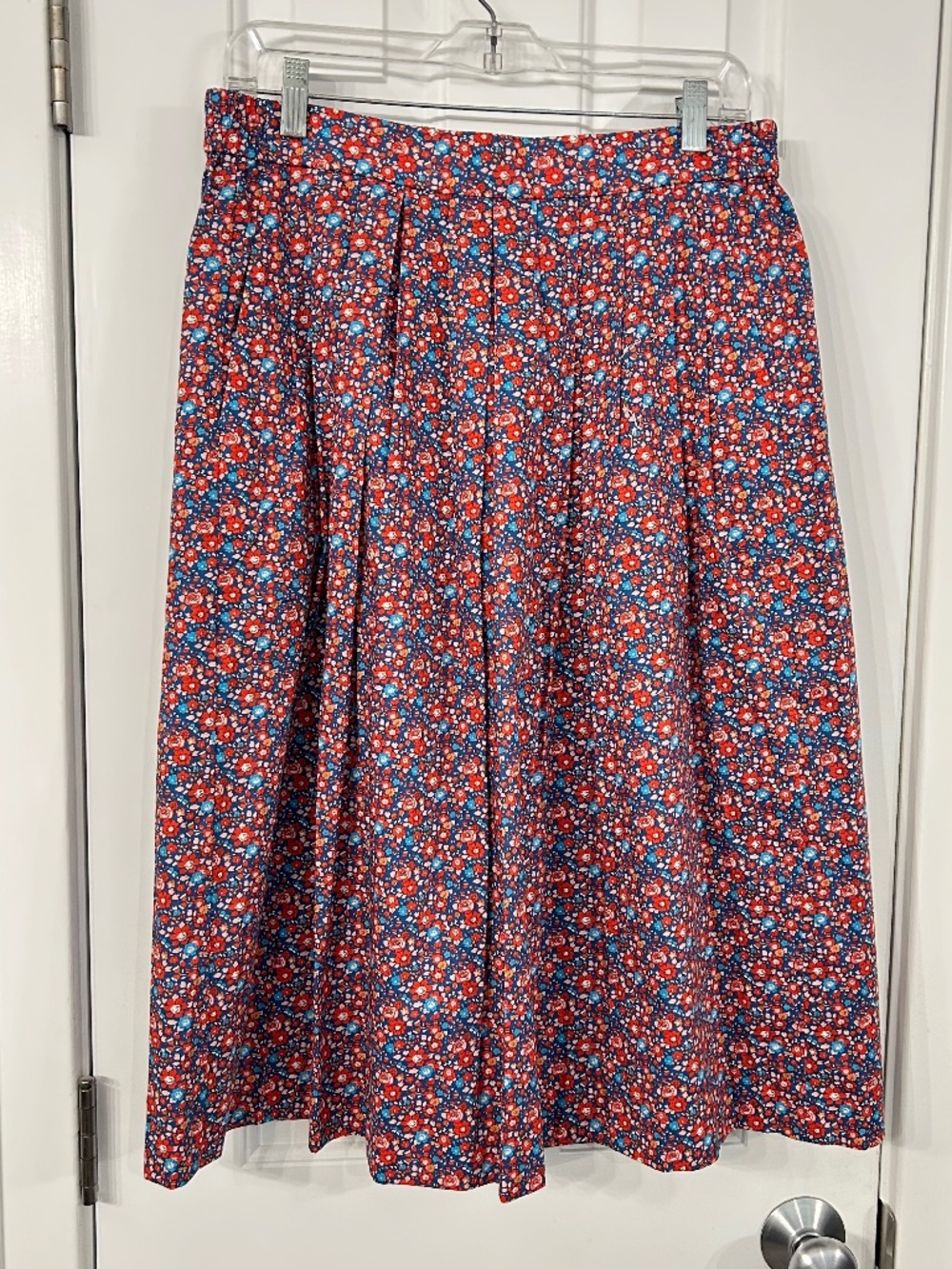 J Crew petite floral midi skirt, size 8